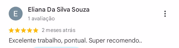 Print da avaliação de Eliana Da Silva Souza no Google