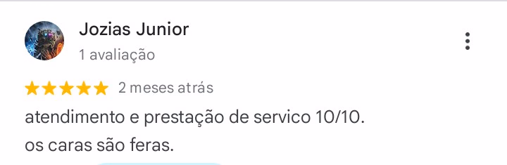 Print da avaliação de Jozias Junior no Google